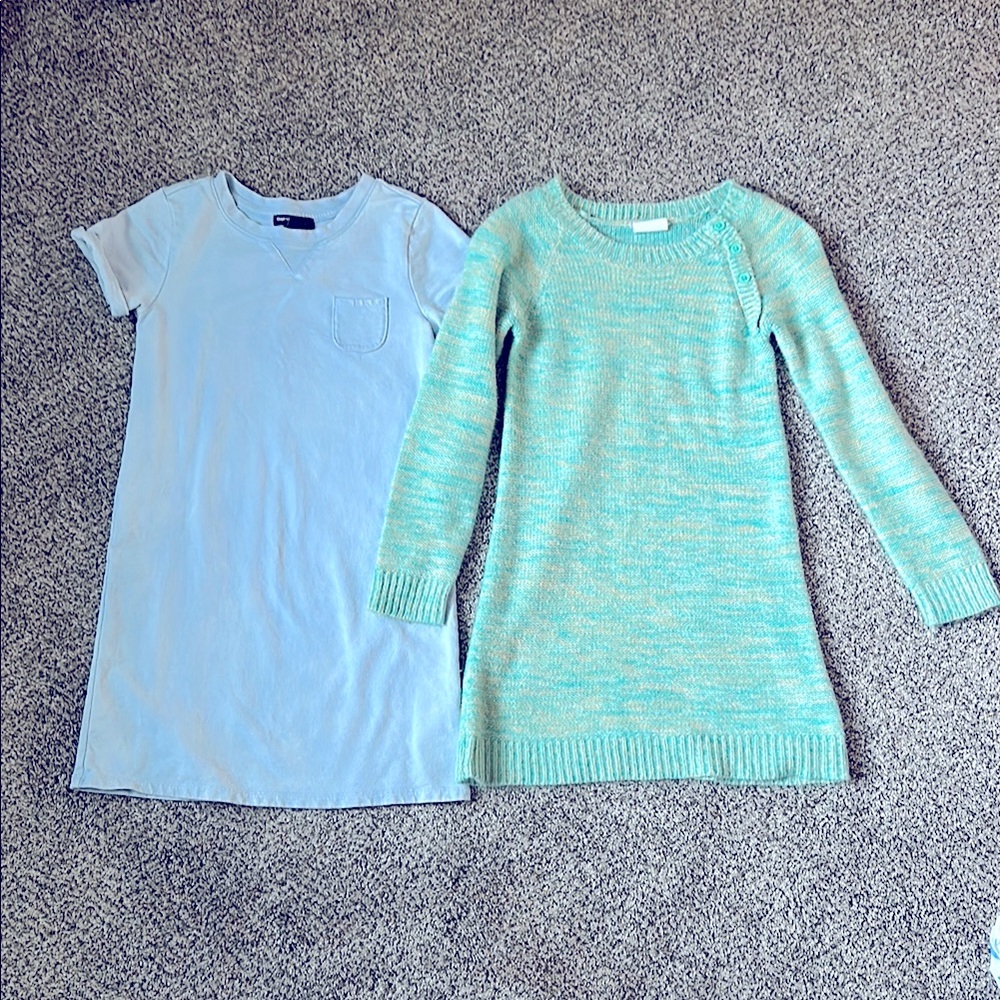 GAP Kids Blue and Teal Dress Set size 7/8